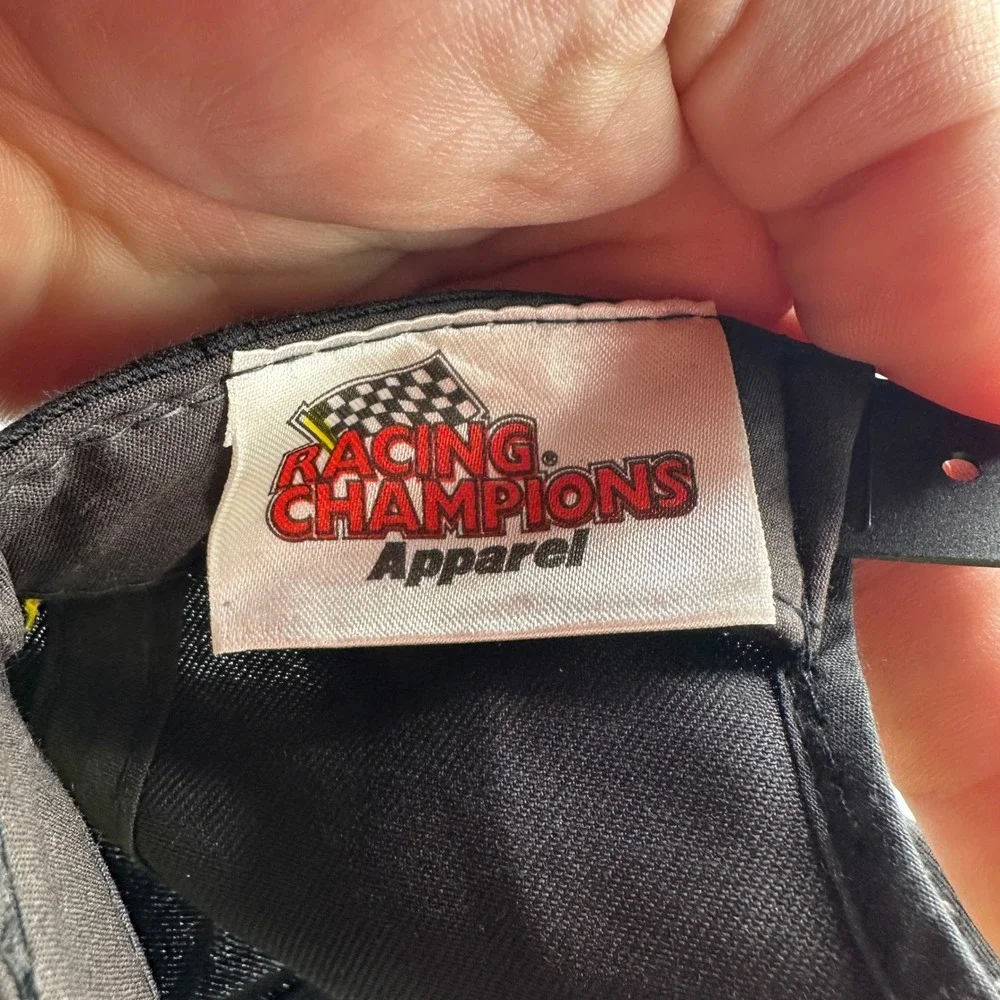 Vintage 1998 WCW Goldberg Hat Racing Champions Snapback Who's Next Tribal Black‎